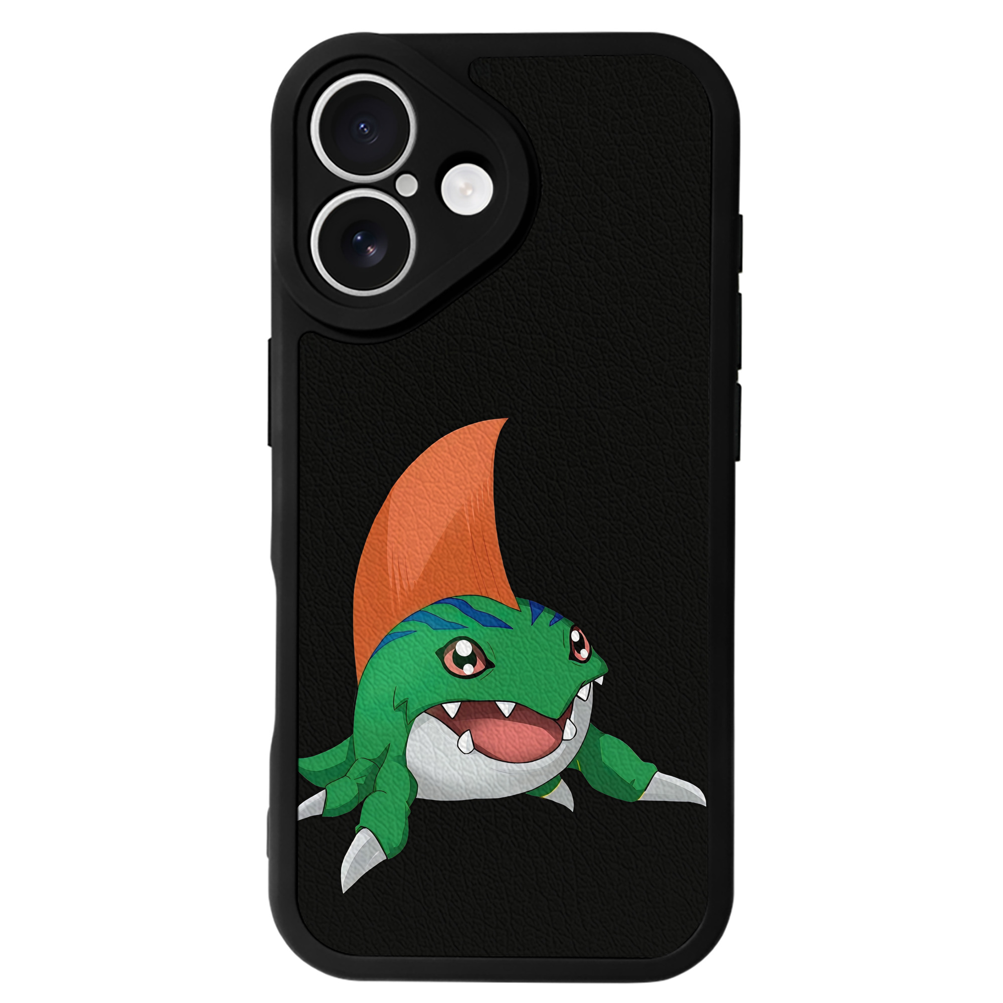 （画像用） Digimon デジタルモンスター/デジモン 【iPhone 16シリーズ対応】シリコンスマホケース（レザー調） 材質：シリコン